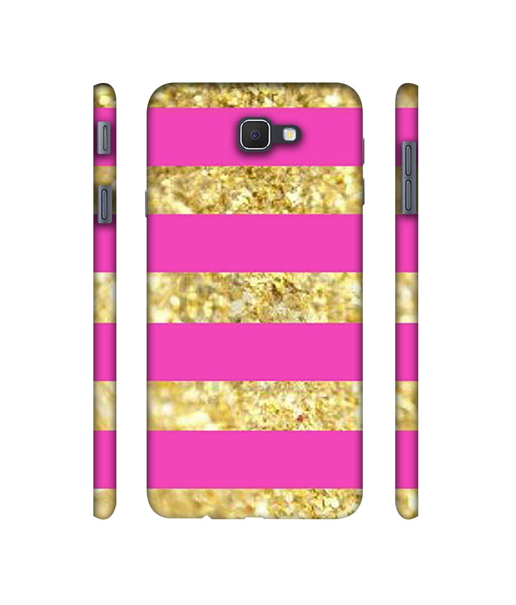 Amazon Brand - Solimo Designer Golden Stripes 3D Printed Hard Back Case Mobile Cover for Samsung Galaxy J5 Prime