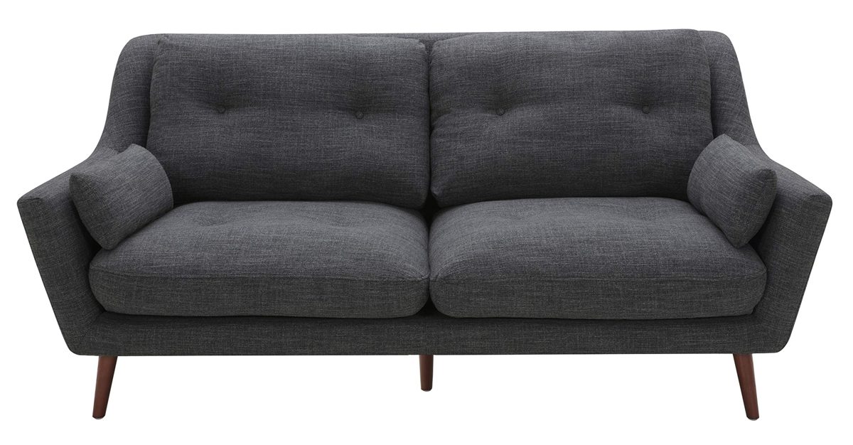 Amazon Brand – Rivet Brooker Down-Filled Mid-Century Sofa, 76"W, Quarry