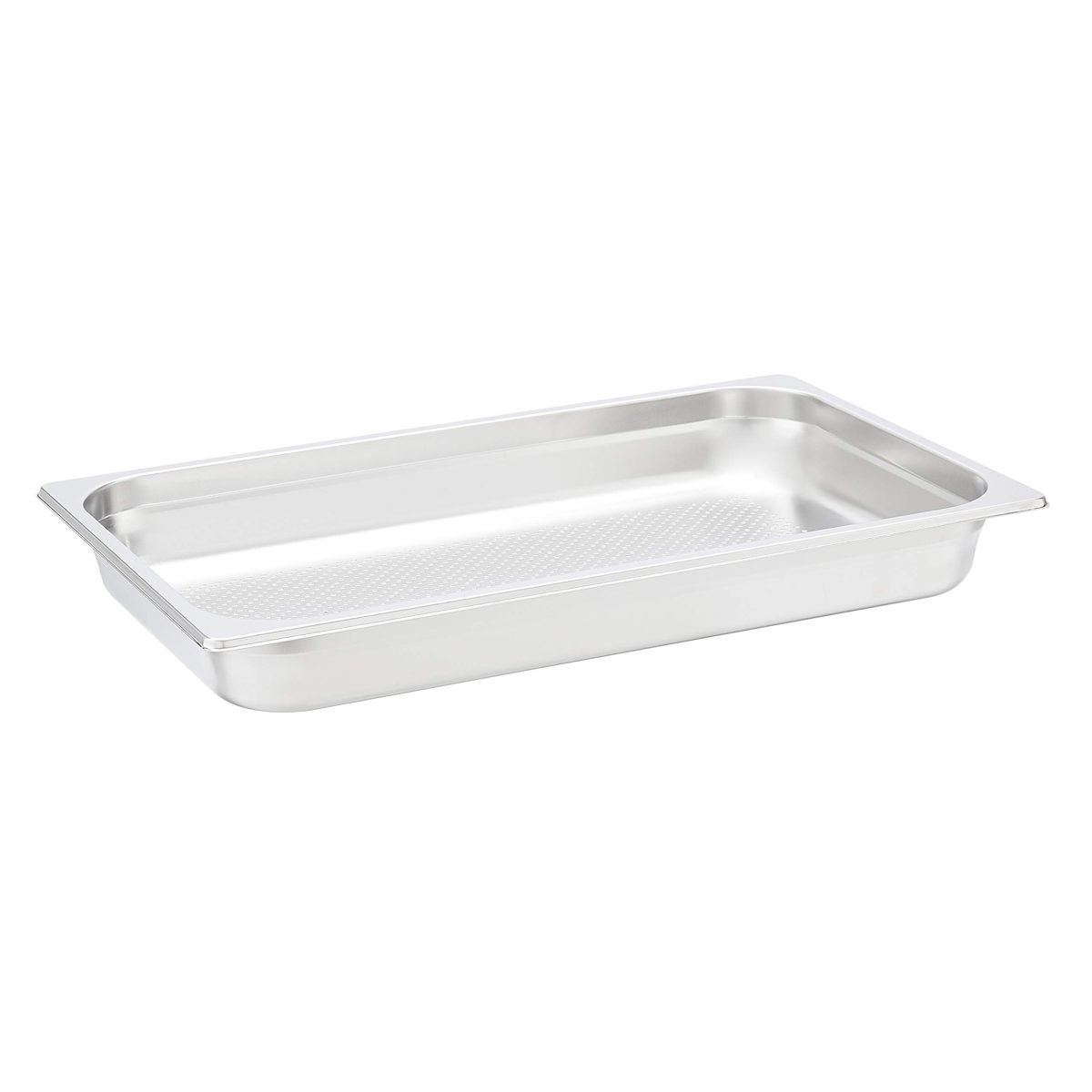 AmazonCommercial Full Size x 2-1/2" Deep, Anti-Jam Perforated Stainless Steel Steam Table/Hotel Pan, 22 Gauge, Pack of 2