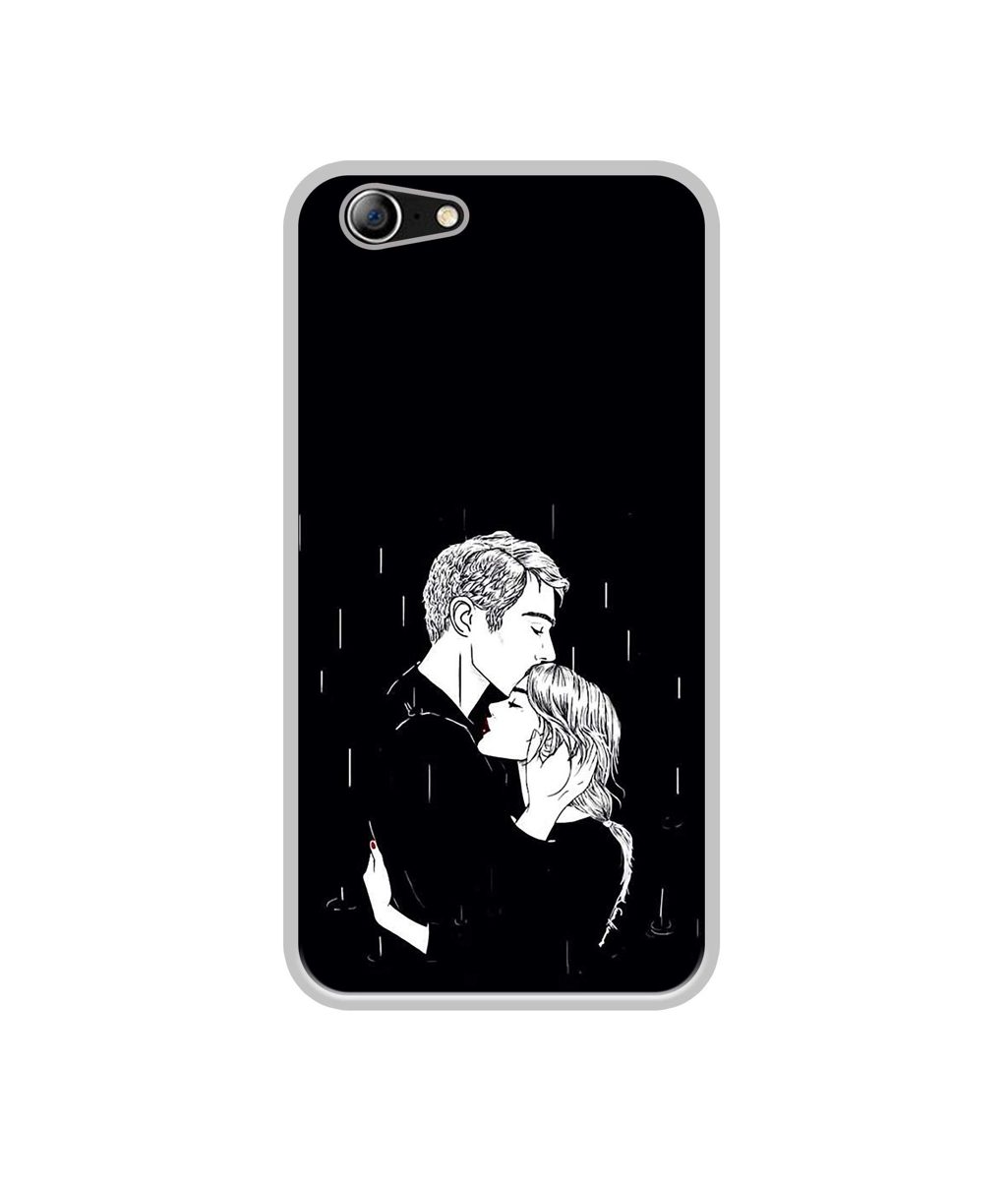 Amazon Brand - Solimo Designer Couples Standing in Rain UV Printed Soft Back Case Mobile Cover for Micromax Canvas 2 Q4310