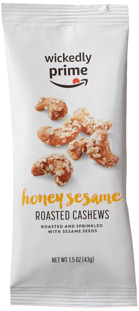 Wickedly Prime Roasted Cashews, Honey Sesame, Snack Pack, 1.5 Ounce (Pack of 15)