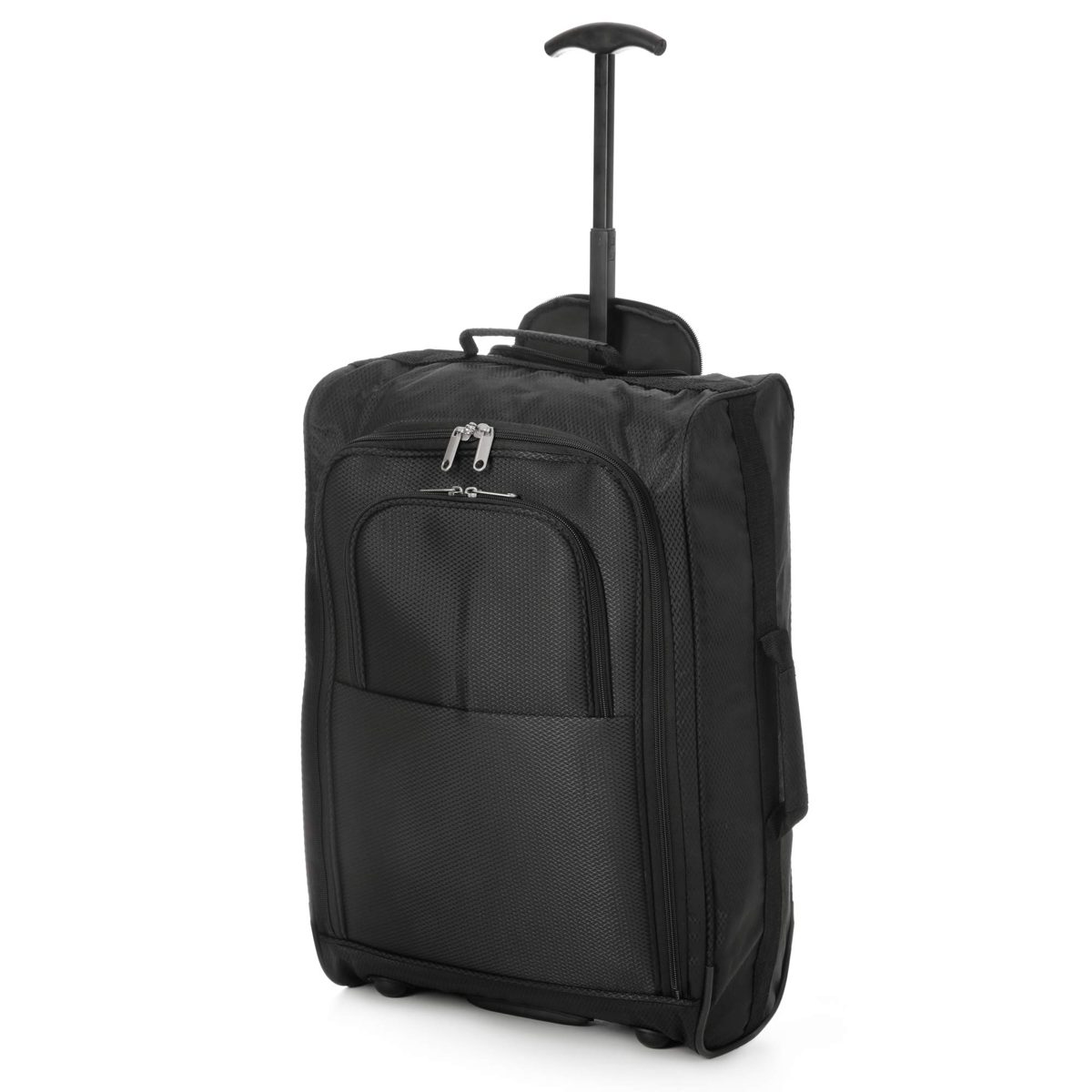 EONO Essentials Lightweight 21" Carry-on Wheeled Holdall Bag with Suitcase for Ryanair, easyjet, British Airways and others Approved (Set of 2) Black