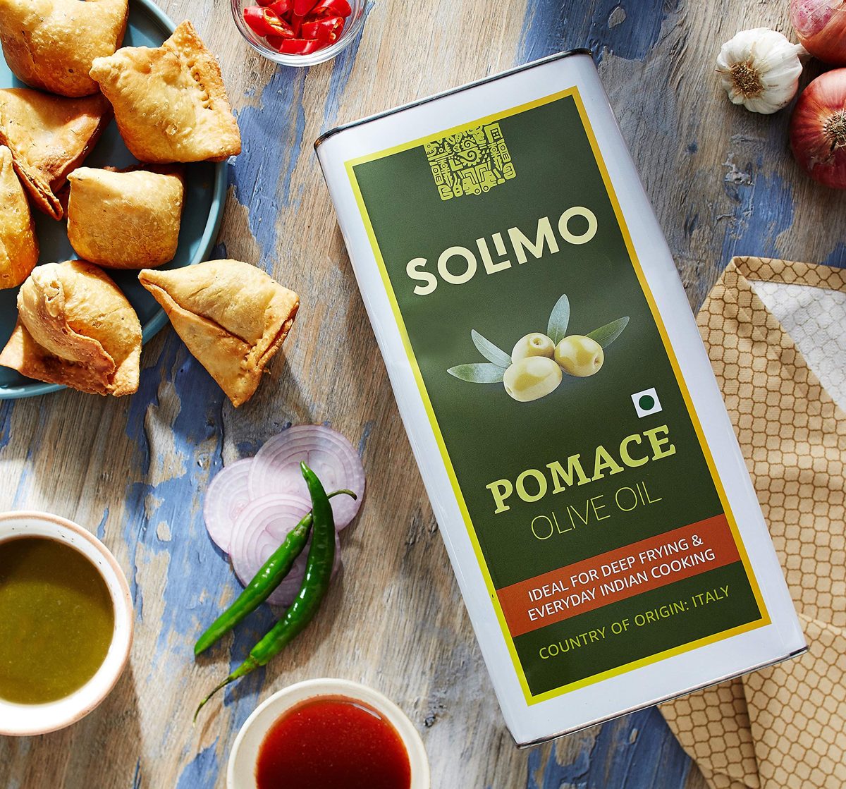 Amazon Brand - Solimo Pomace Olive Oil, 5l