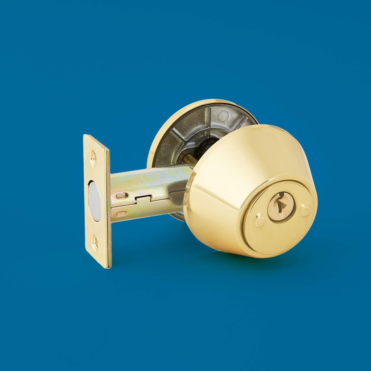 AmazonCommercial Grade 2 Deadbolt with Bump Stop, Heavy Duty Double Cylinder AC-DH106-PB