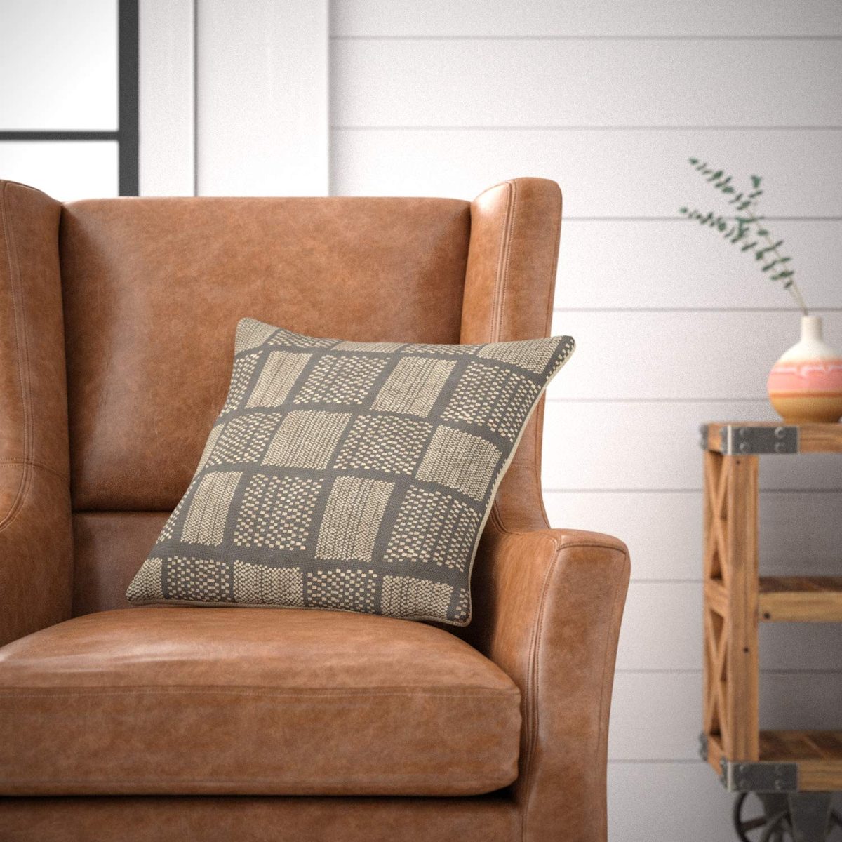 Amazon Brand – Stone & Beam Casual Woven Square Decorative Throw Pillow, 17" x 17", Black