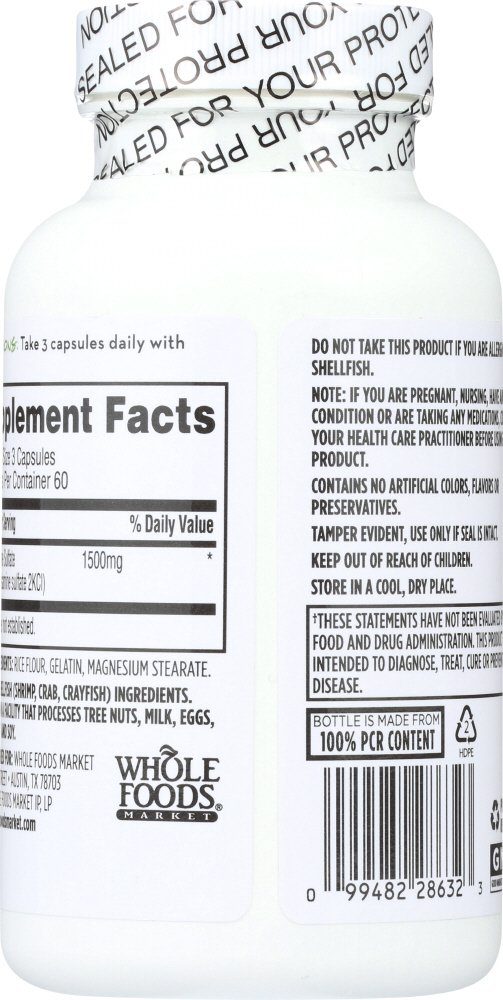 365 Everyday Value, Glucosamine Sulfate 500mg, 180 ct