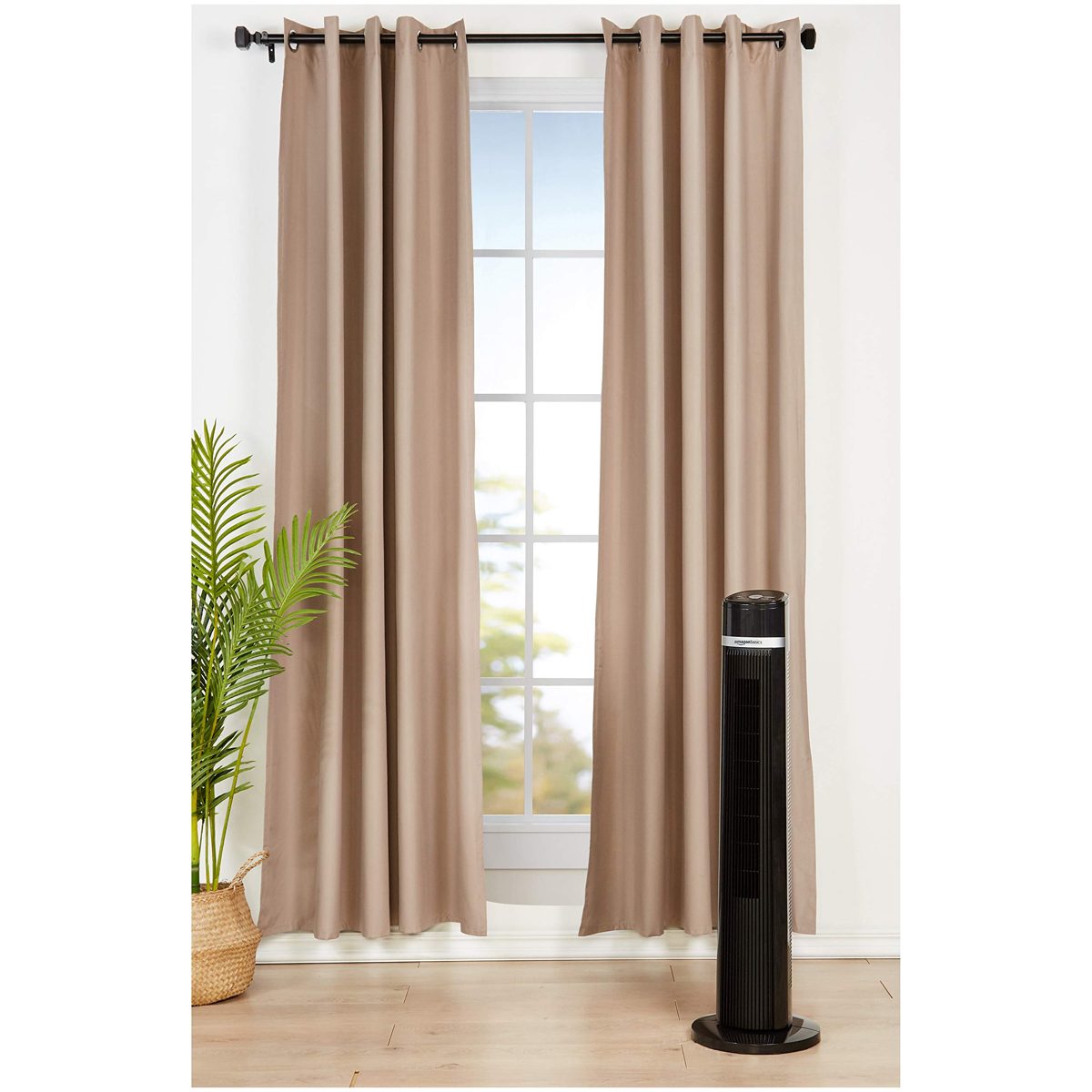 AmazonBasics Oscillating 3 Speed Tower Fan with Remote