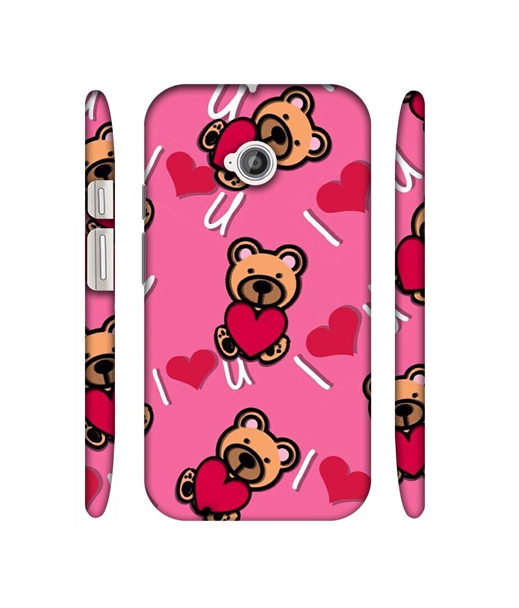 Amazon Brand - Solimo Designer Heart Holding Bear 3D Printed Hard Back Case Mobile Cover for Motorola Moto E 2nd Generation