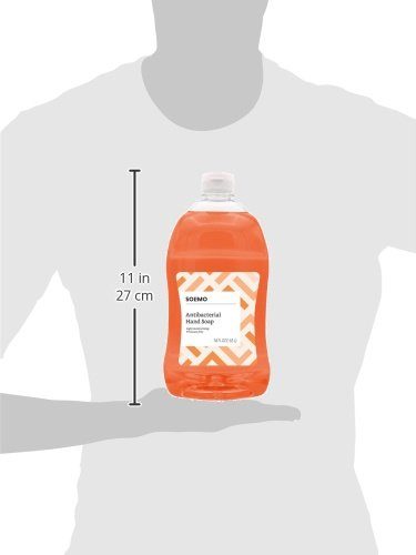 Amazon Brand - Solimo Antibacterial Liquid Hand Soap Refill, Light Moisturizing, Triclosan Free, 56 Fluid Ounces