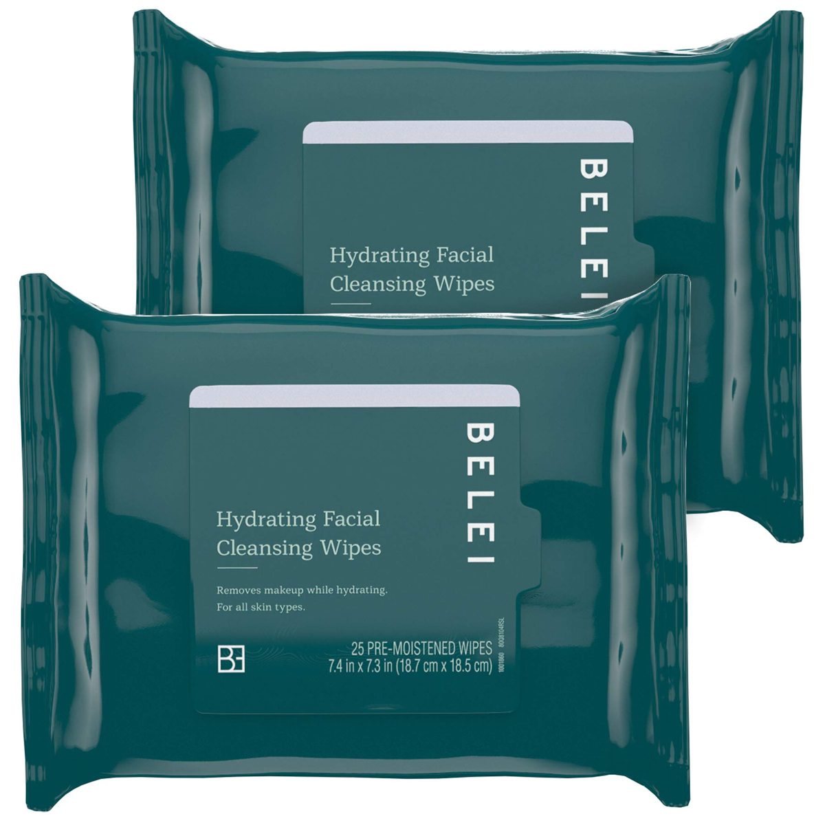 Belei Blemish Control Spot Treatment, 5.5% Benzoyl Peroxide Acne Treatment, Dermatologist Tested, 1.7 Ounces (50 mL) & Hydrating Facial Cleansing Wipes, Fragrance Free, Alcohol Free, 25 Count