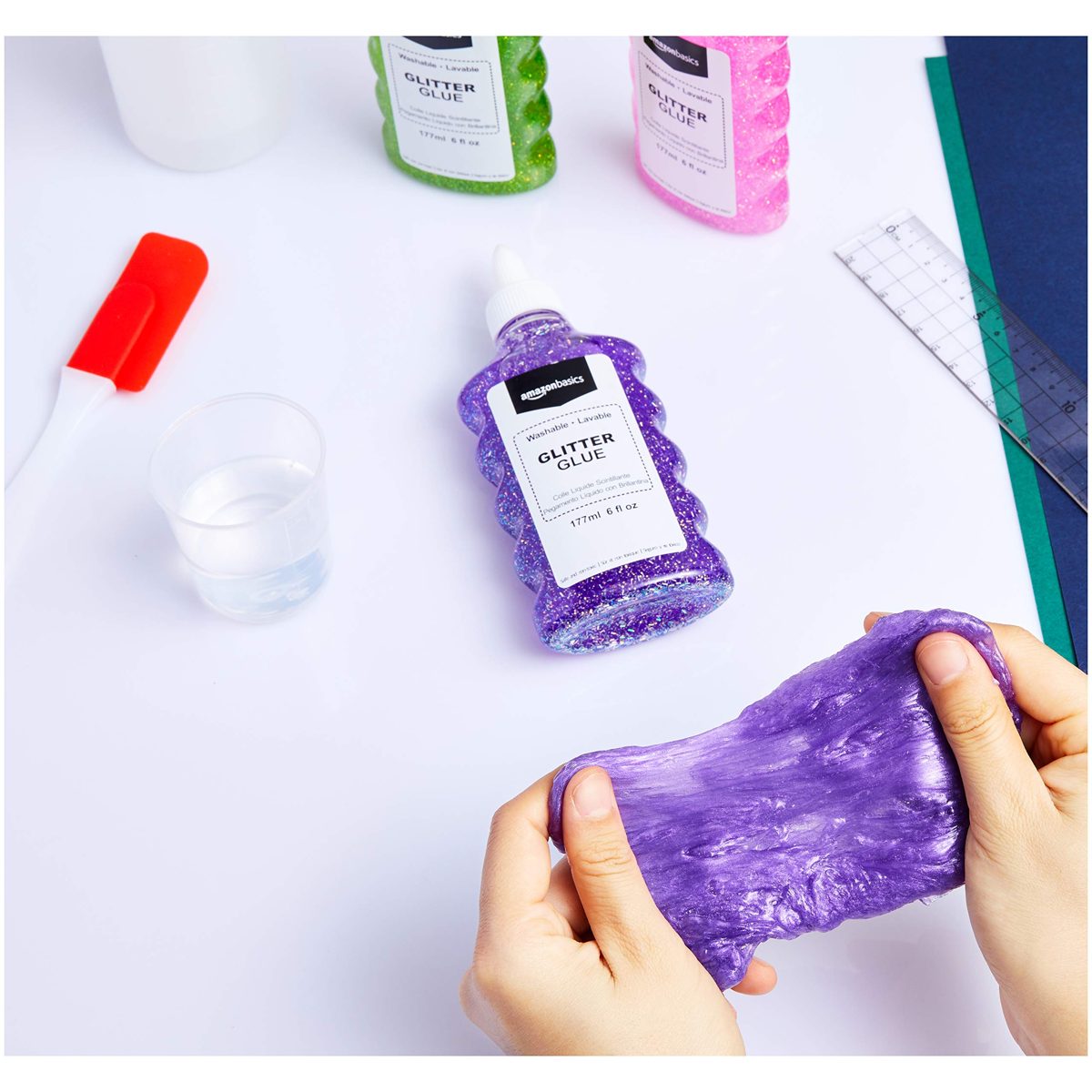AmazonBasics Liquid Washable Glitter Glue