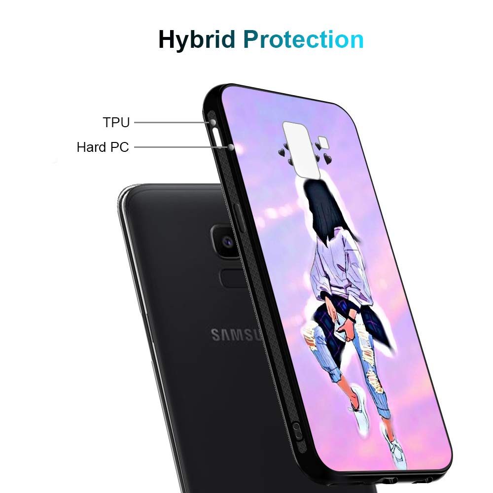 Amazon Brand - Solimo Designer Women with Heart Printed Hard Back Case Mobile Cover for Samsung Galaxy J6 2018 / Samsung Galaxy On6 (D1246)