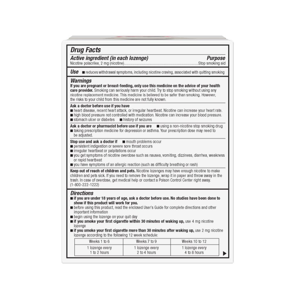 Amazon Basic Care Mini Nicotine Polacrilex Lozenge, 2 mg (nicotine), Stop Smoking Aid, Mint Flavor; quit smoking with mint nicotine lozenge, 135 Count