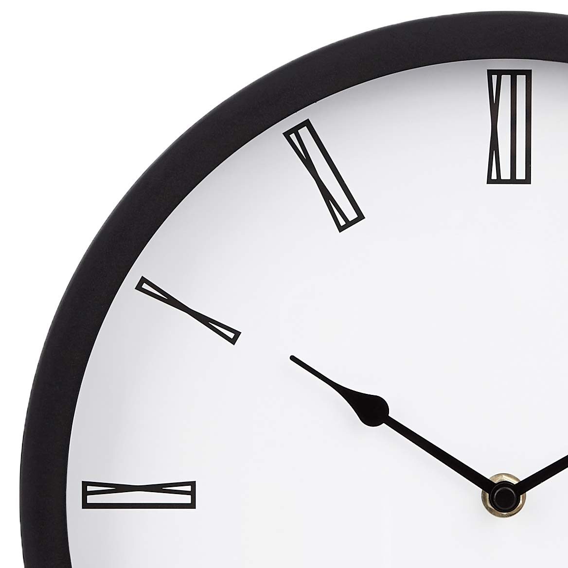 AmazonBasics 12" Roman Wall Clock, Black