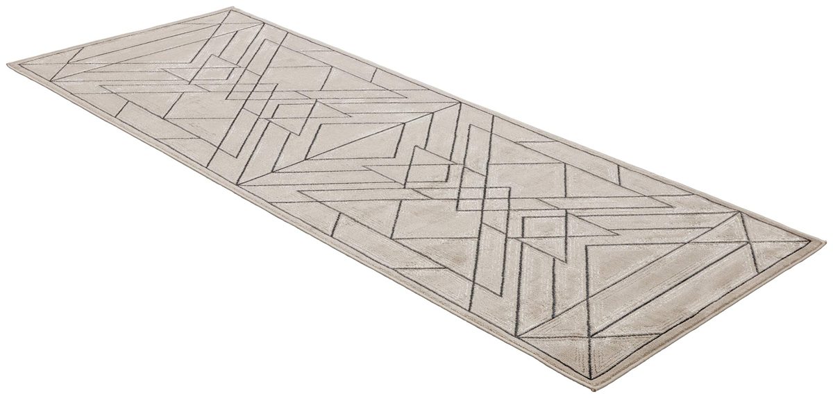 Amazon Brand – Rivet Contemporary Runner Rug, 2' 10" x 7' 10", Taupe and Grey