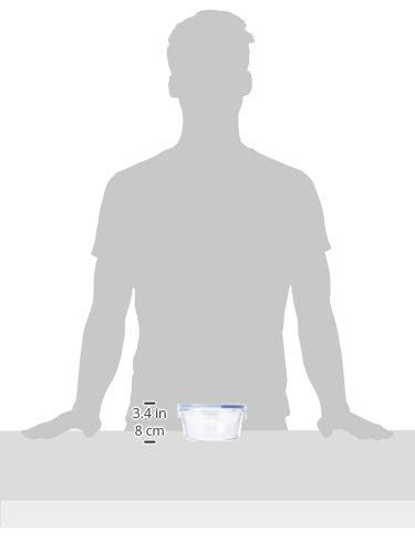 Amazon Brand - Solimo Round Glass Storage Container Set, 720ml, Set of 3, Transparent