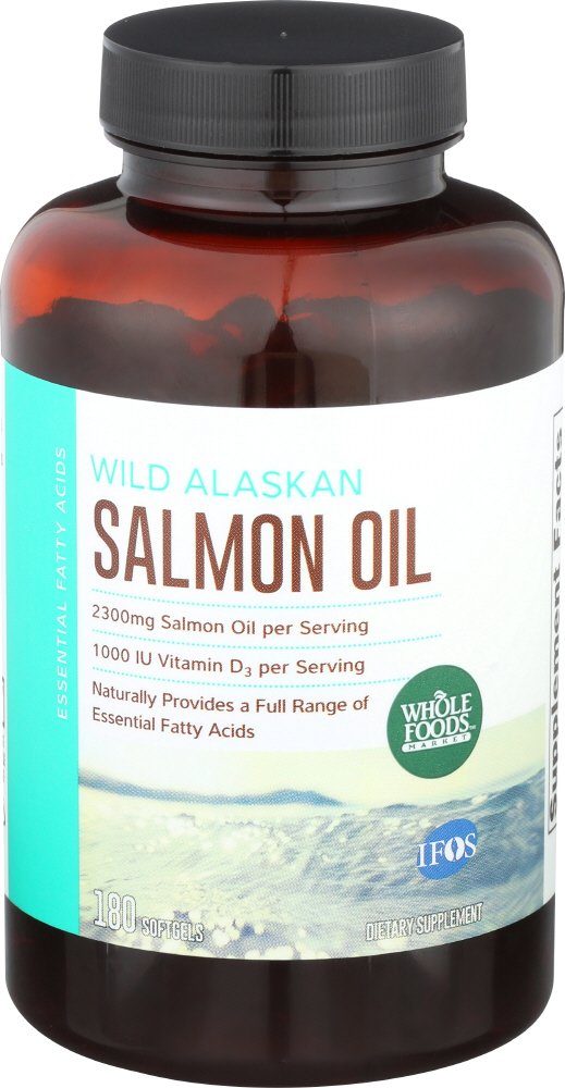 Whole Foods Market, Wild Alaskan Salmon Oil, 180 ct
