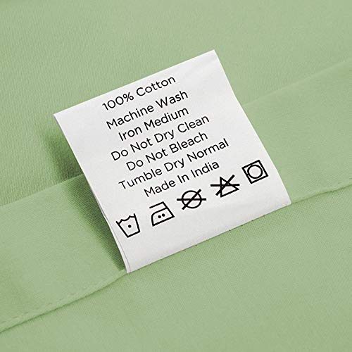UMI 100% Cotton Satin Quality Duvet Cover Set (Kingsize, Sage)