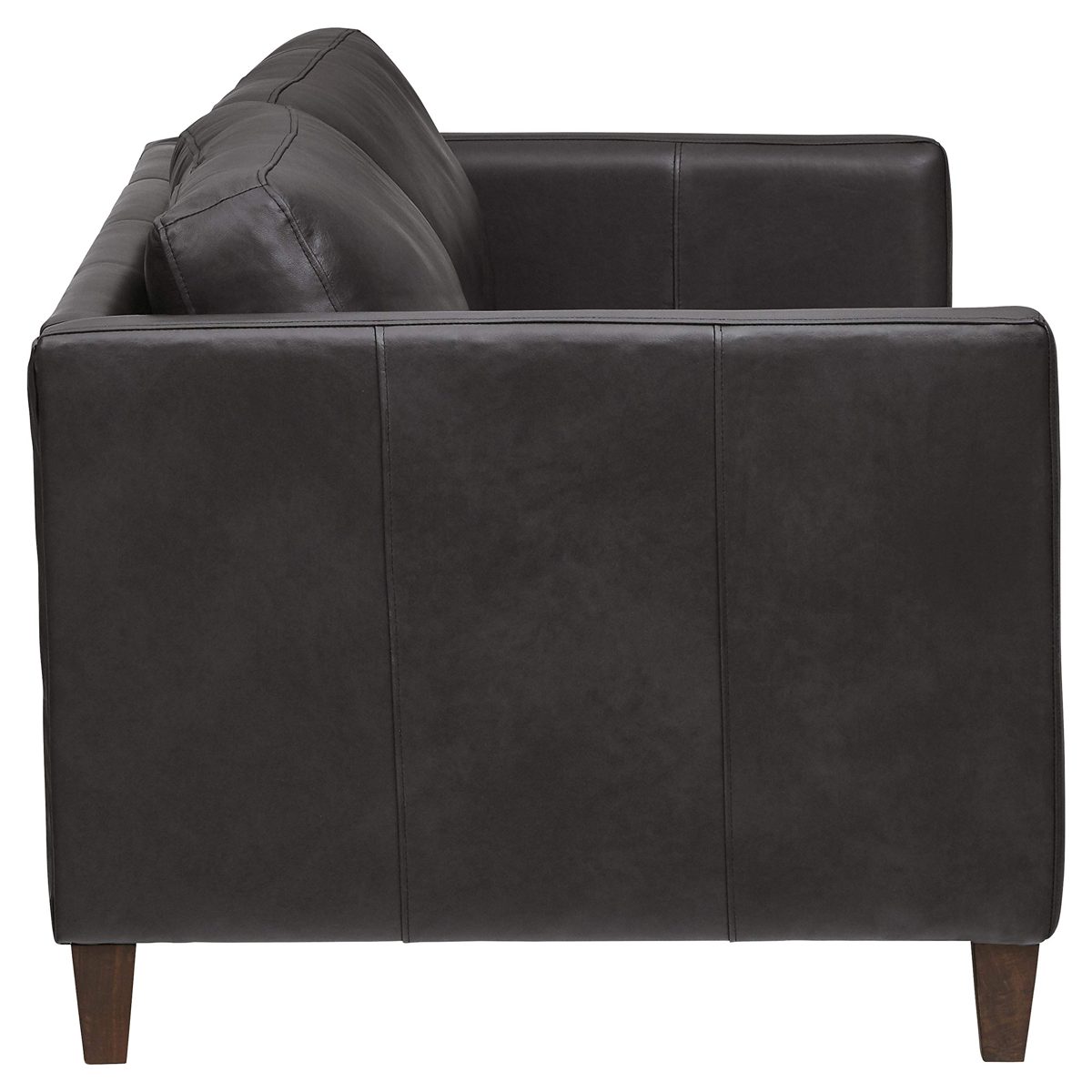 Amazon Brand – Stone & Beam Andover Studio Sofa Couch, 78"W, Charcoal Leather