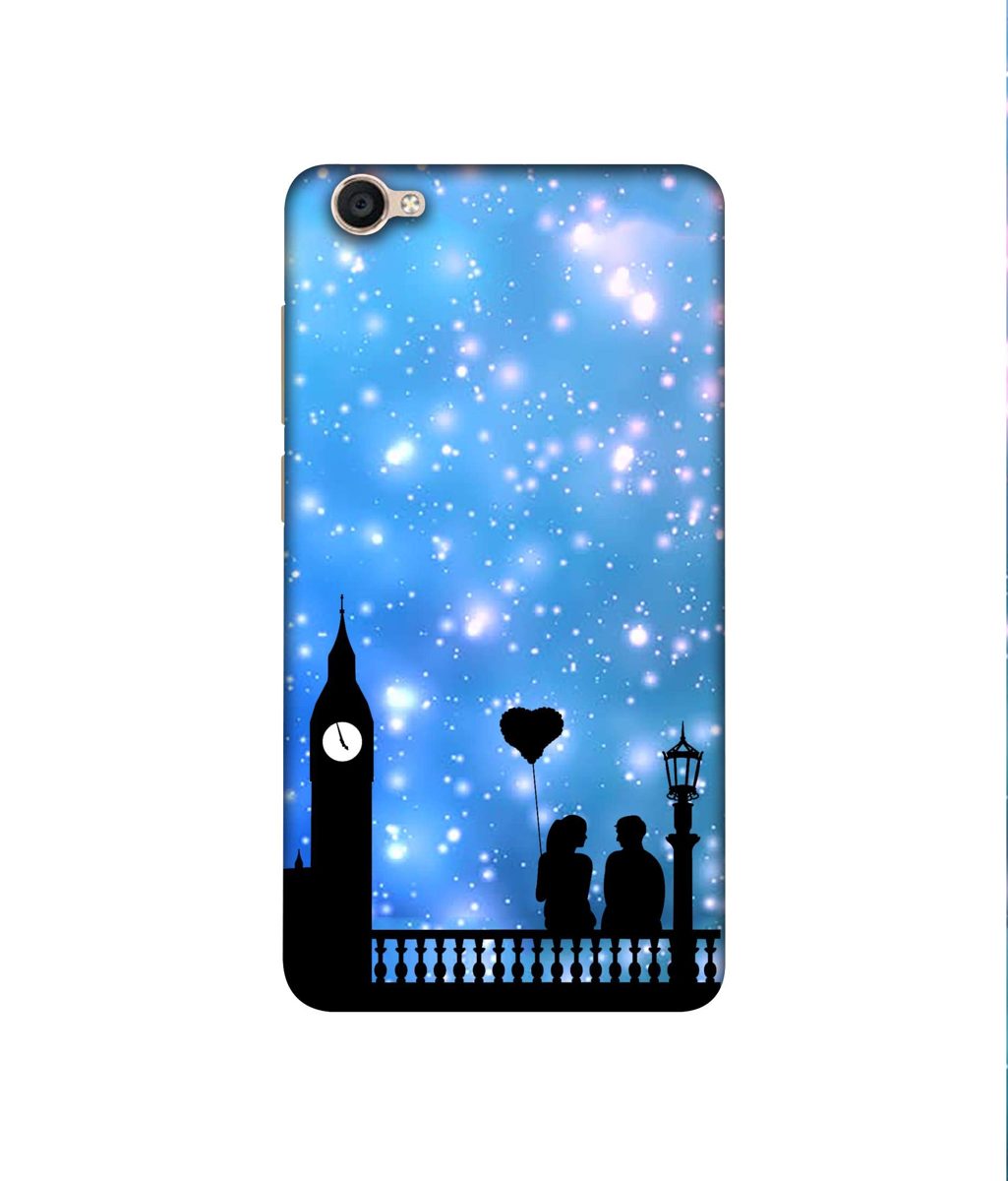 Amazon Brand - Solimo Designer Love Couple Vector 3D Printed Hard Back Case Mobile Cover for Vivo Y55L
