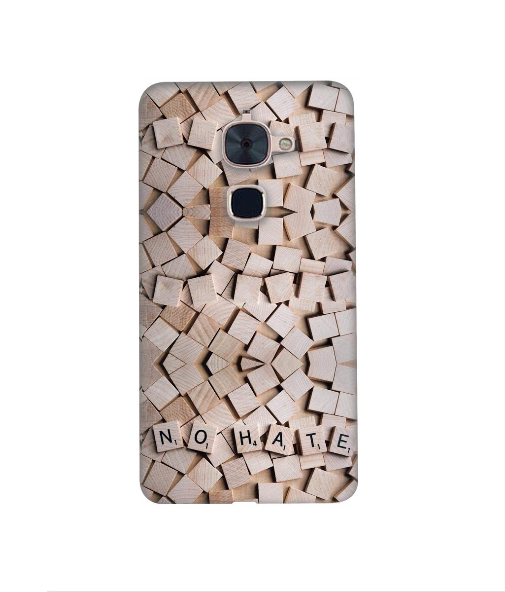 Amazon Brand - Solimo Designer No Hate On Wooden Block 3D Printed Hard Back Case Mobile Cover for LeTV Le 2