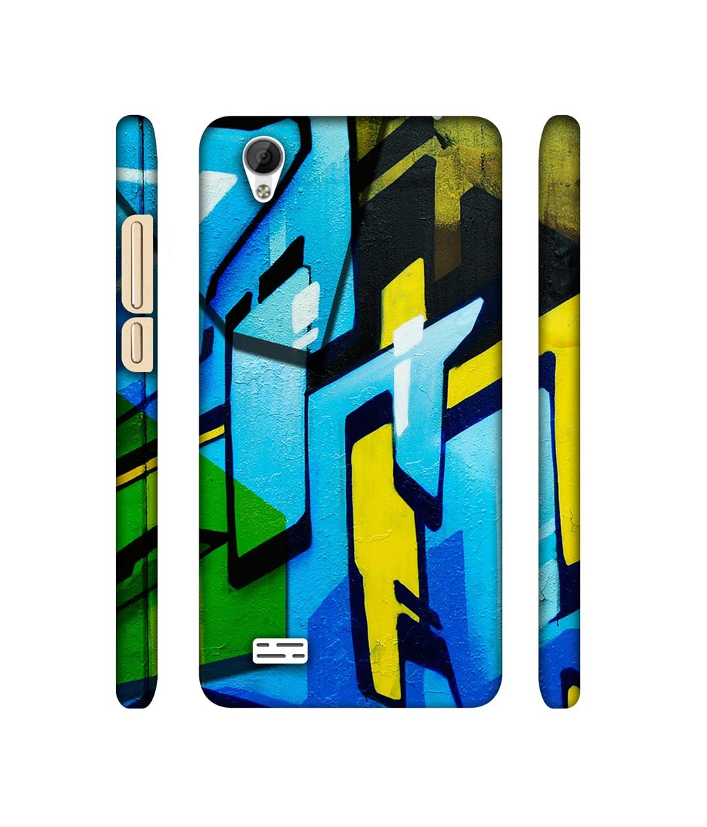 Amazon Brand - Solimo Designer Blue and Yellow Texture 3D Printed Hard Back Case Mobile Cover for Vivo Y31