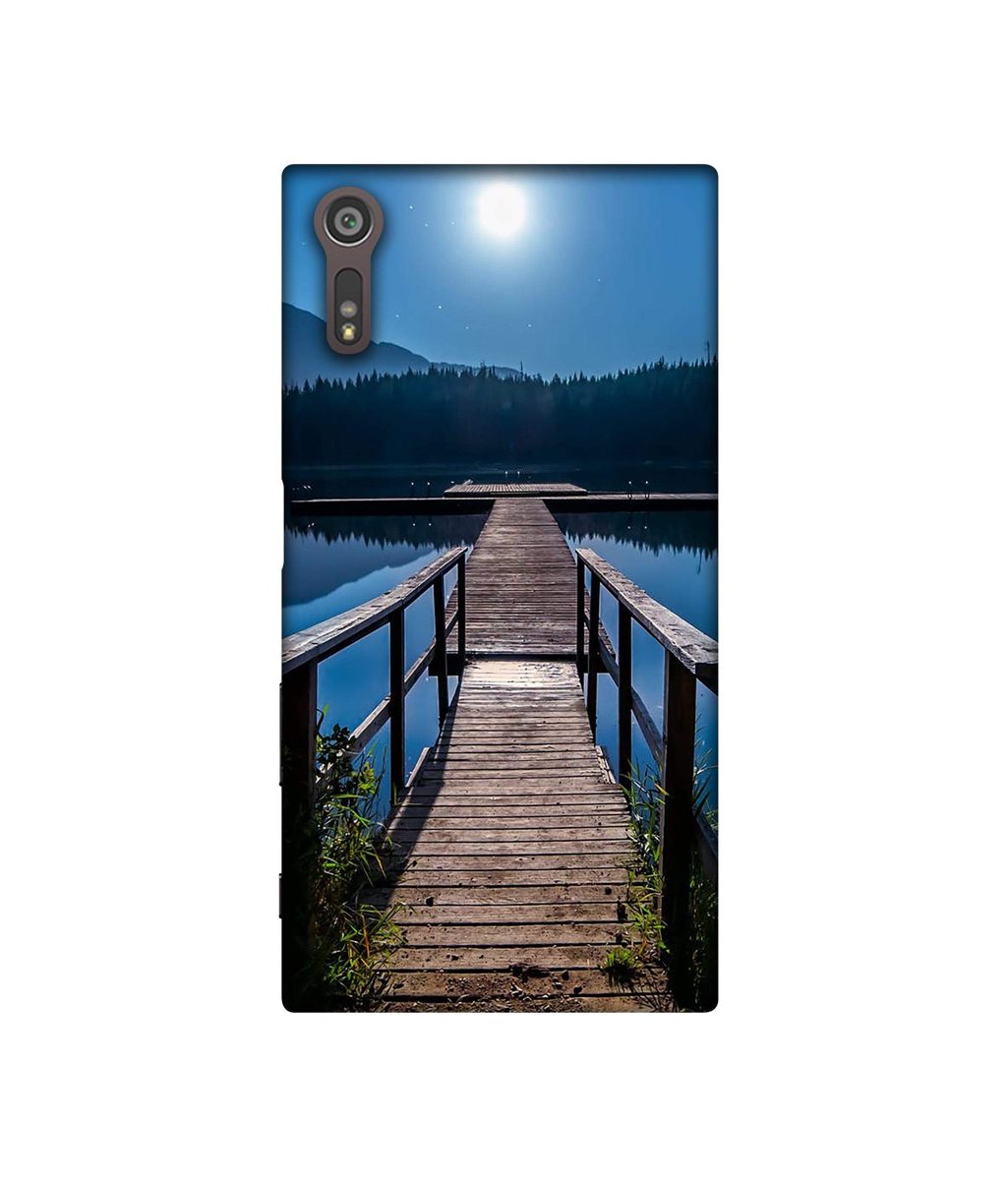 Amazon Brand - Solimo Designer Wooden Beach 3D Printed Hard Back Case Mobile Cover for Sony Xperia XZ Dual