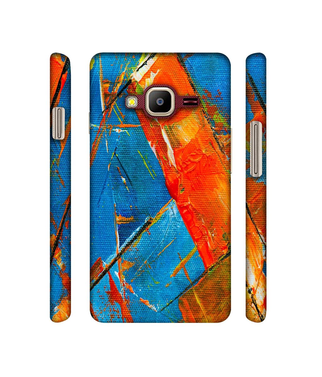 Amazon Brand - Solimo Designer Sky Blue and Orange Canvas 3D Printed Hard Back Case Mobile Cover for Samsung Z2