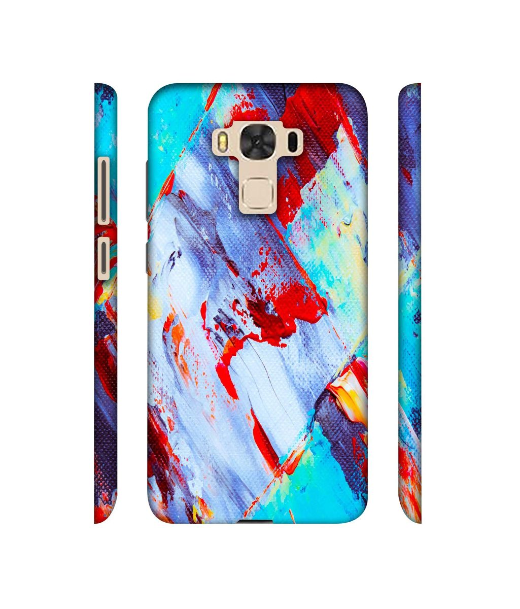 Amazon Brand - Solimo Designer Blue and Red Brush Texture 3D Printed Hard Back Case Mobile Cover for Asus Zenfone 3 Laser ZC551KL