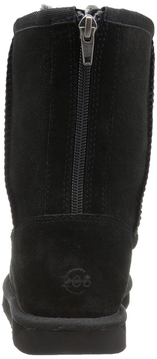 206 Collective Women's Balcom Short Back-Zip Shearling Boot Boot, Black, 11.5 B US