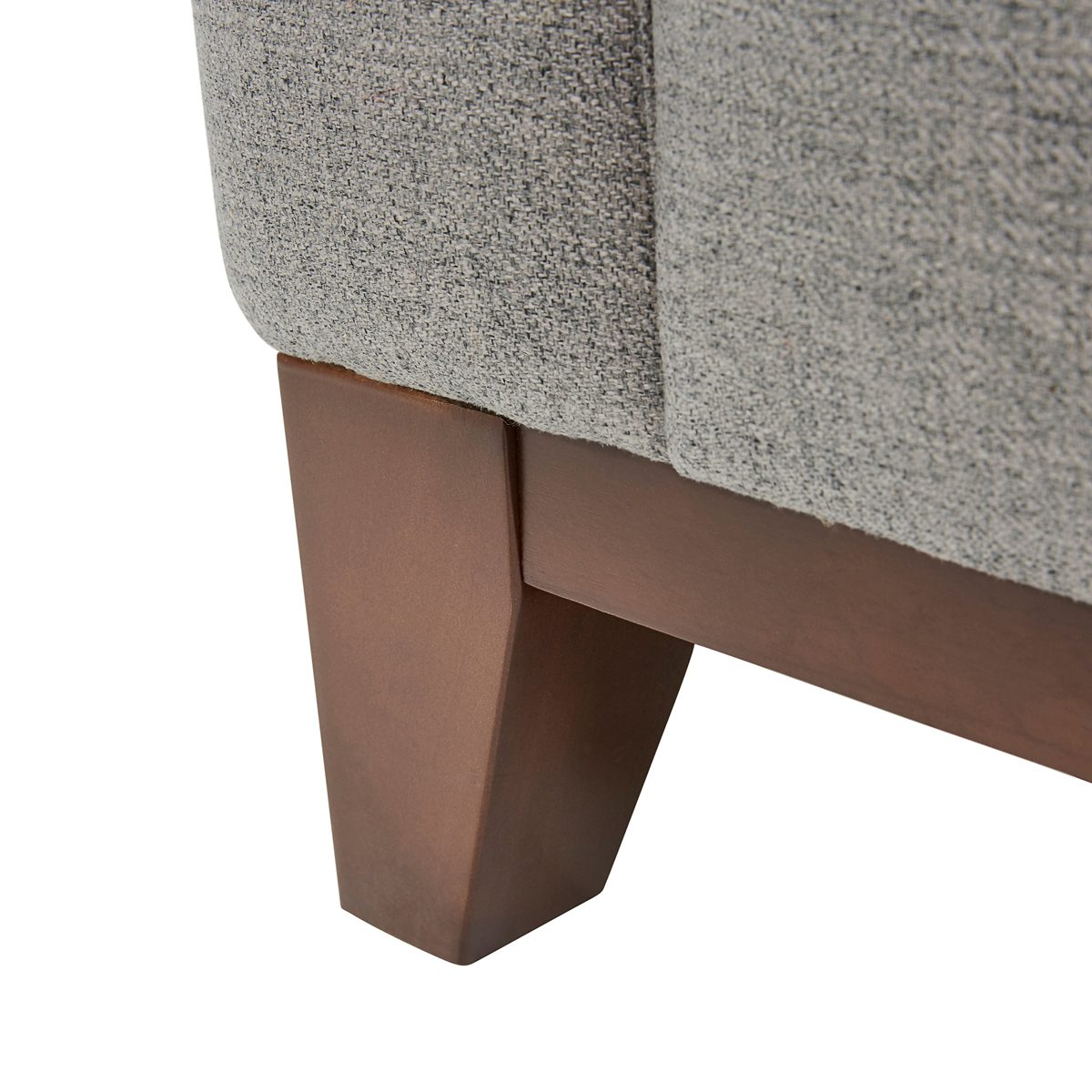 Amazon Brand – Rivet North End Modern Wood Accent Loveseat Sofa Couch, 58.7"W, Grey Weave