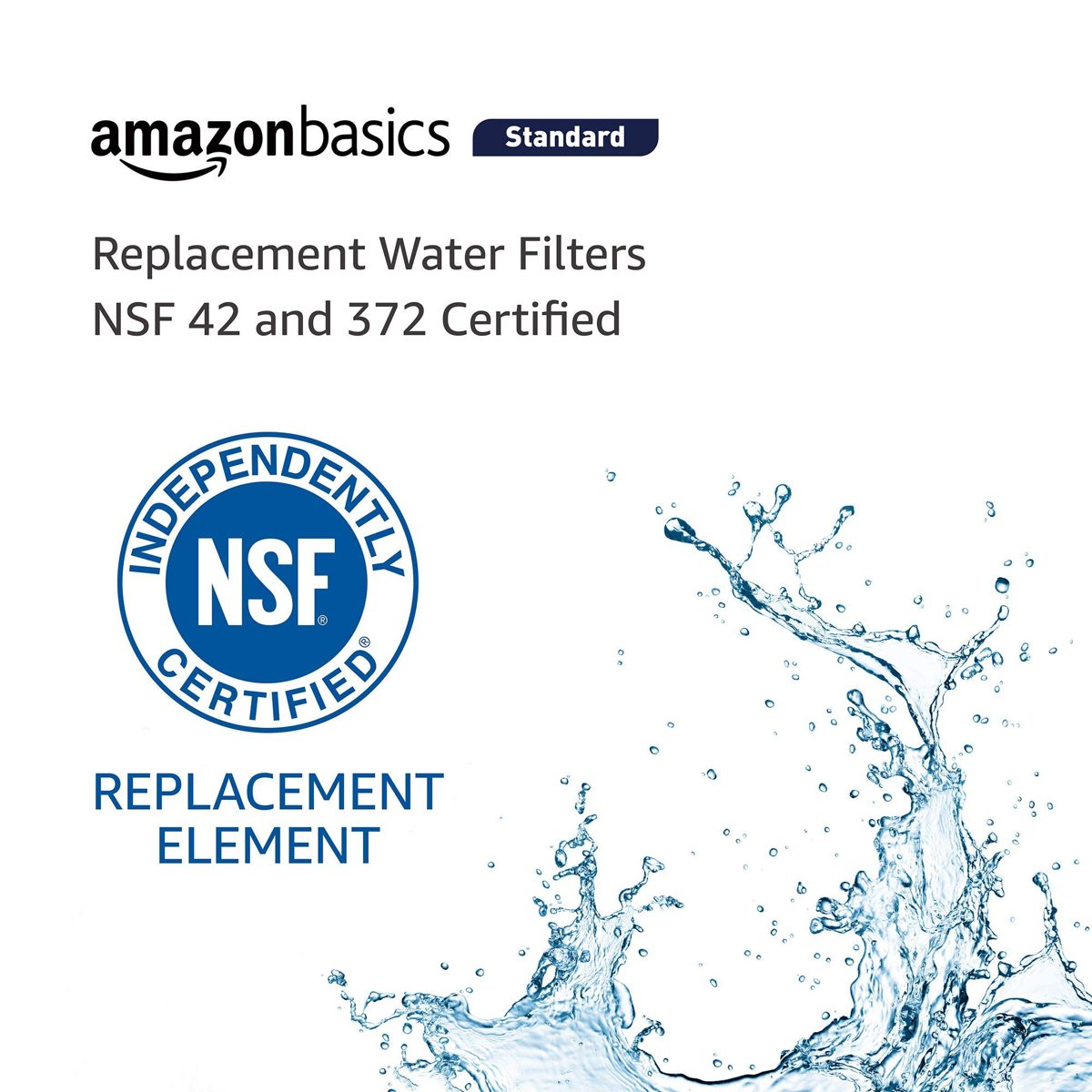 AmazonBasics Replacement LG LT700P Refrigerator Water Filter Cartridge - Pack of 3, Standard Filtration (Renewed)