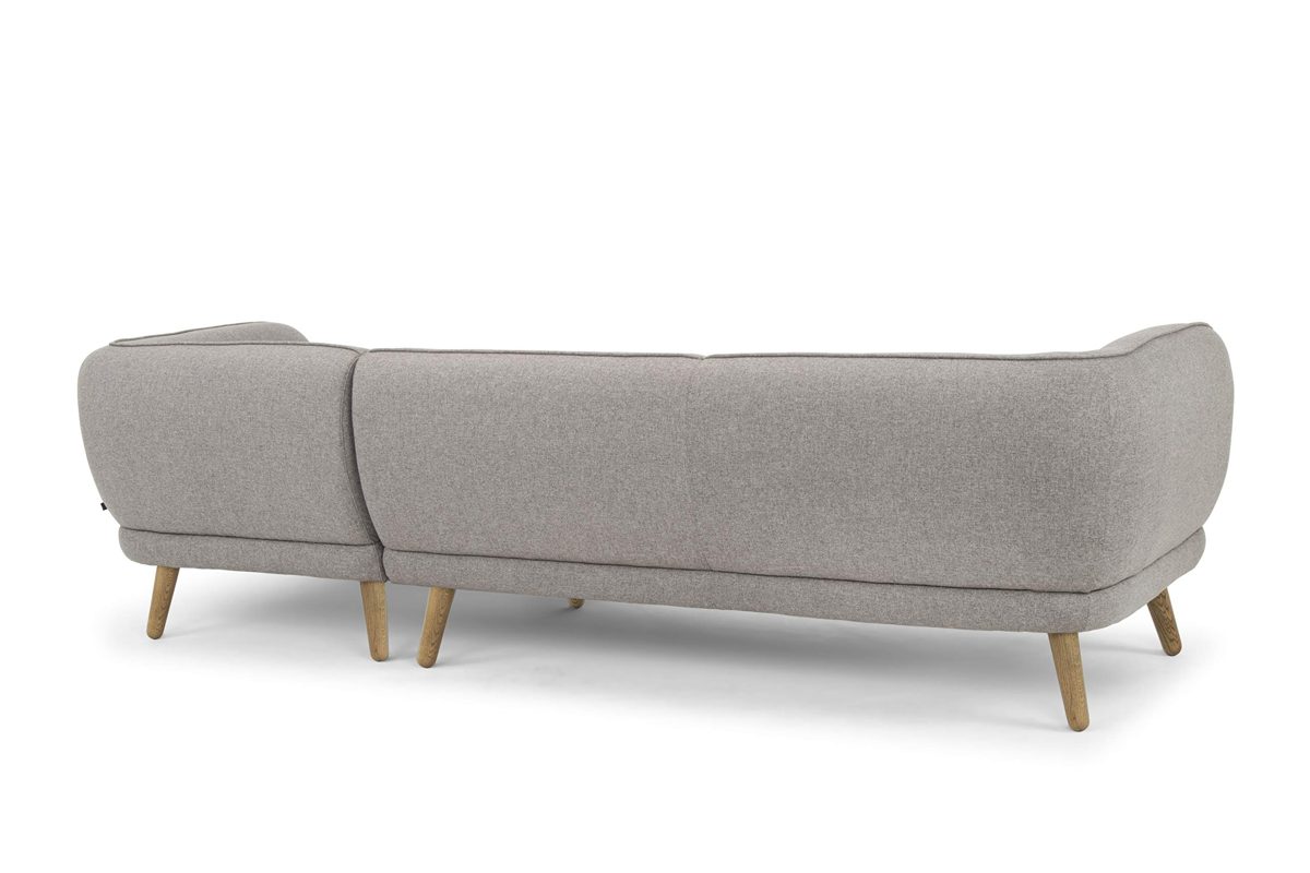Amazon Brand - Movian Enan 3-Seater Upholstered L-Shaped Corner Sofa with Right Side Chaise, 266 x 86 x 73 cm, Stain-Resistant Polyester, Light Grey