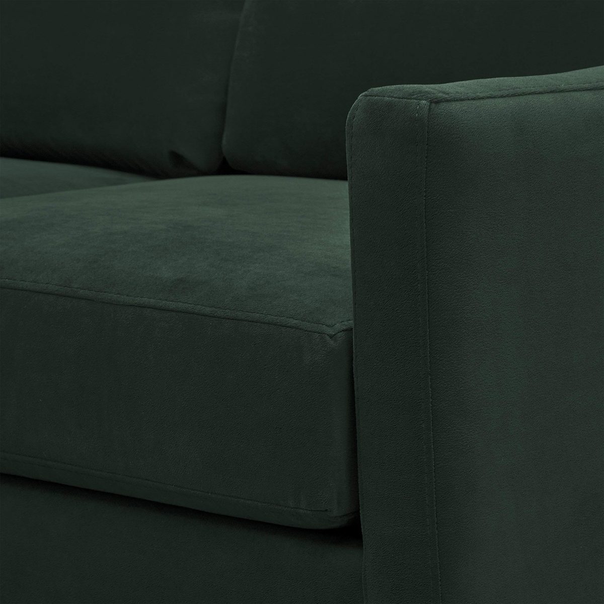 Amazon Brand – Rivet Edgewest Low Back Modern Left Sofa Chaise Sectional, 115"W, Hunter Green