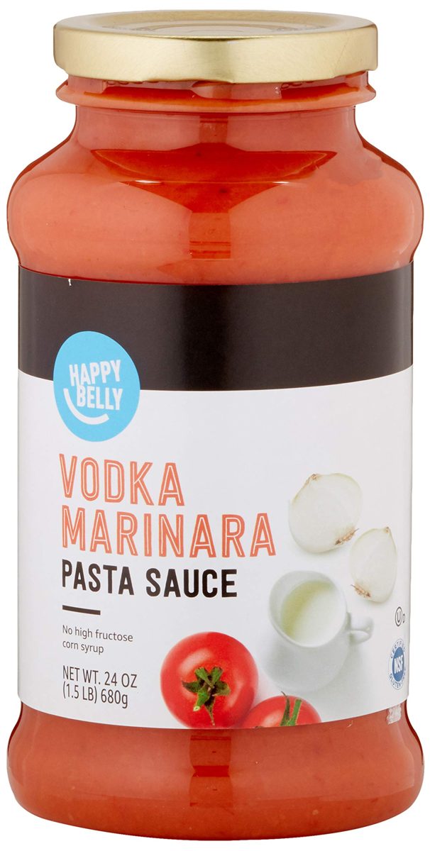 Amazon Brand - Happy Belly Vodka Cream Pasta Sauce, 24 oz (Pack of 6) (Previously Solimo)