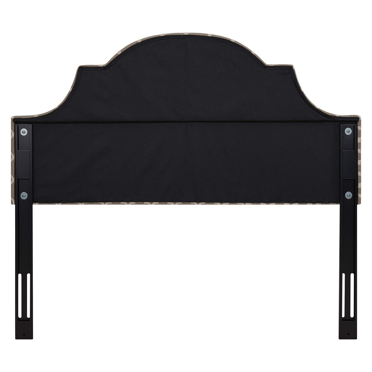 Amazon Brand – Ravenna Home Trellis Pattern Upholstered Headboard - Queen, 61.6 Inch, Grey and Cream