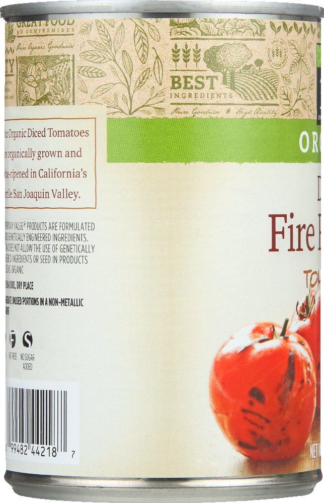 365 Everyday Value, Organic Diced Tomatoes, Fire Roasted, 14.5 oz