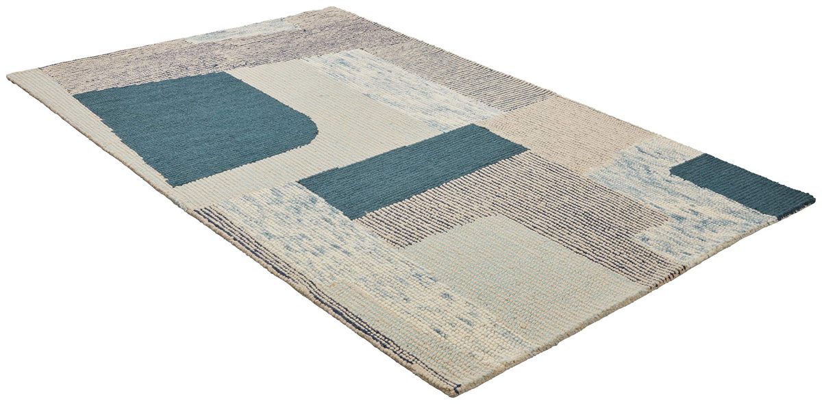 Amazon Brand – Rivet Modern Geometric Area Rug, 4 x 6 Foot, Blue Multicolor