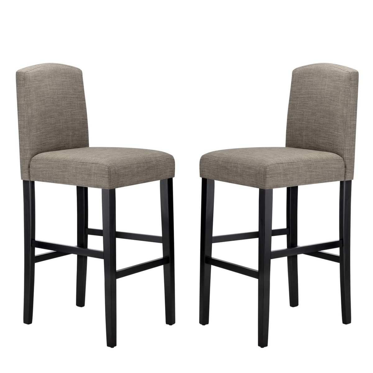 Amazon Brand – Ravenna Home Modern Bar Stool with Back, 44 Inch Height, Grey, Set of 2