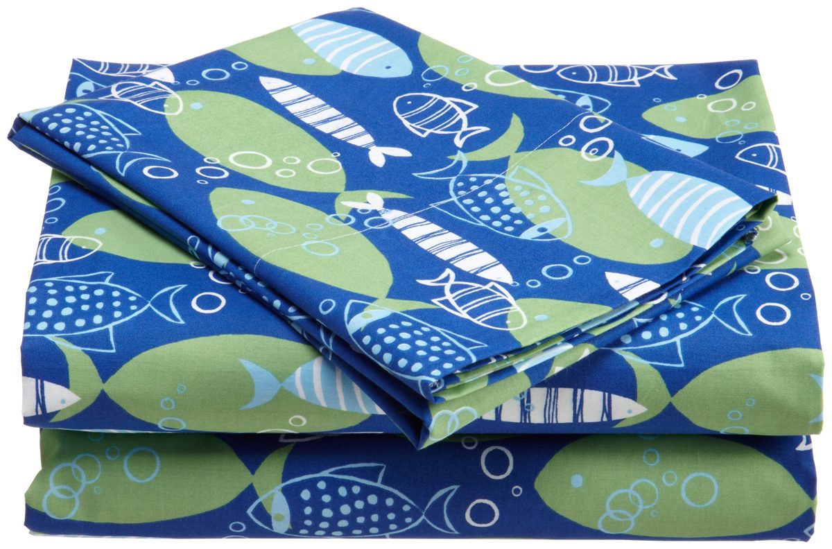 Pinzon Kids Printed Fish Full Sheet Set