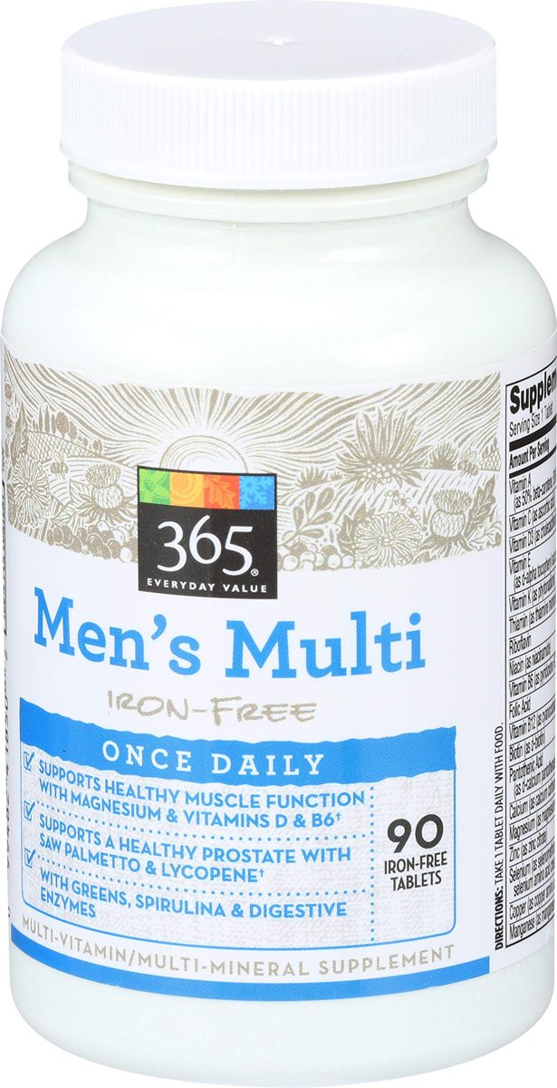 365 Everyday Value, Men’s Multi Iron-Free, 90 ct