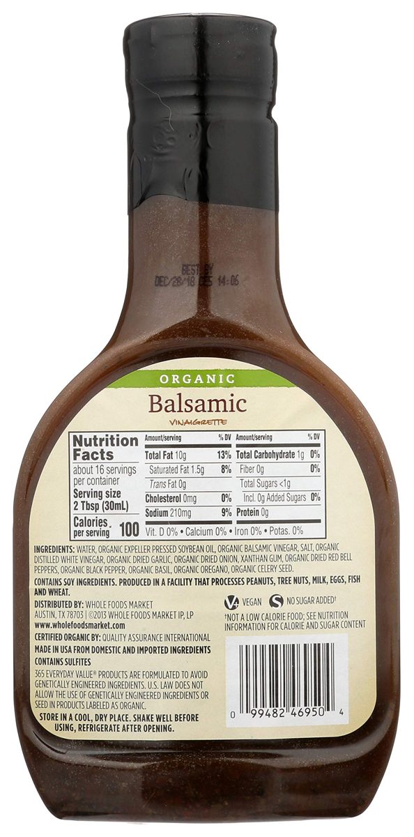 365 Everyday Value, Organic Balsamic Vinaigrette, 16 fl oz