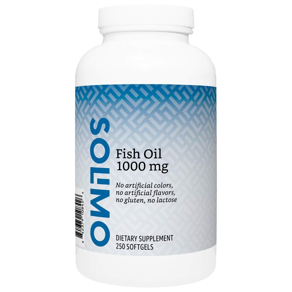Amazon Brand - Solimo Fish Oil 1000 mg, 250 Softgels, Eight Month Supply & Vitamin D3 50 mcg (2000 IU), 365 Softgels, Value Size - One Year Supply