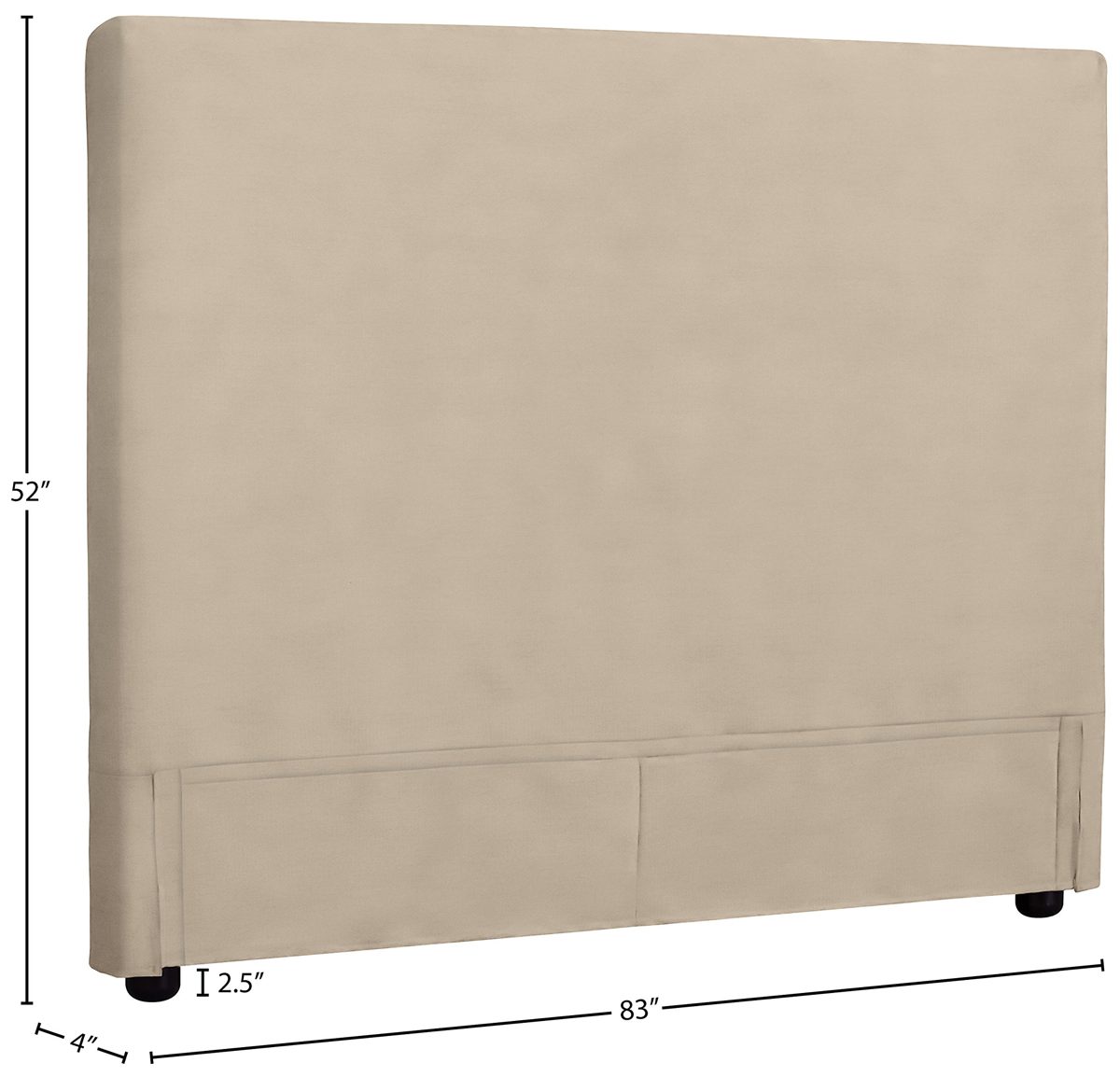 Stone & Beam Katama Slipcover King Headboard, 83"W, Spinnsol Cocoa
