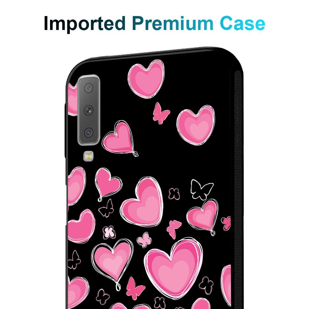 Amazon Brand - Solimo Designer Hearts Printed Hard Back Case Mobile Cover for Samsung Galaxy A7 (2018) (D246)