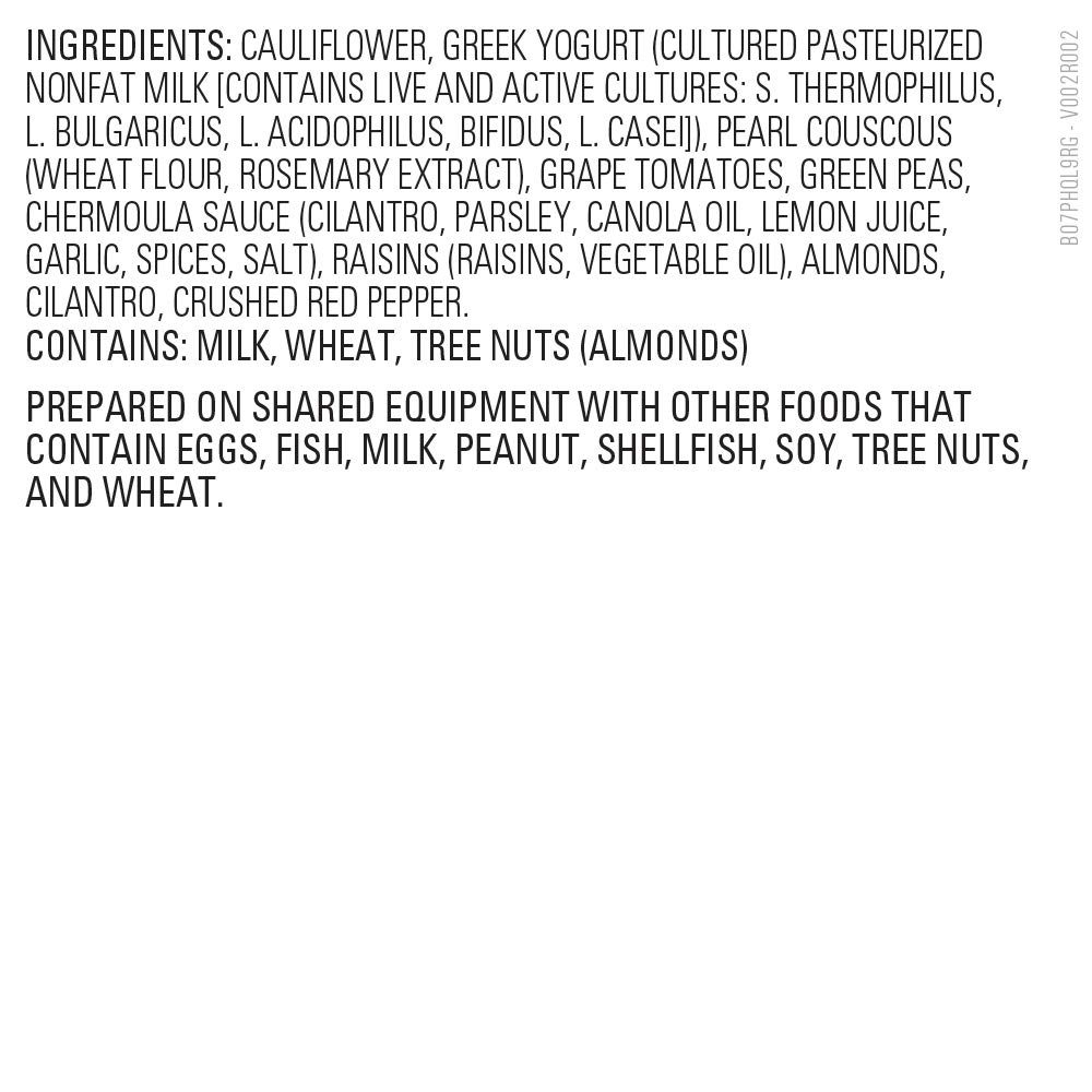 Amazon  Meal Kits, Chermoula Roasted Cauliflower with Pearl Couscous & Cilantro Yogurt Sauce , Serves 2
