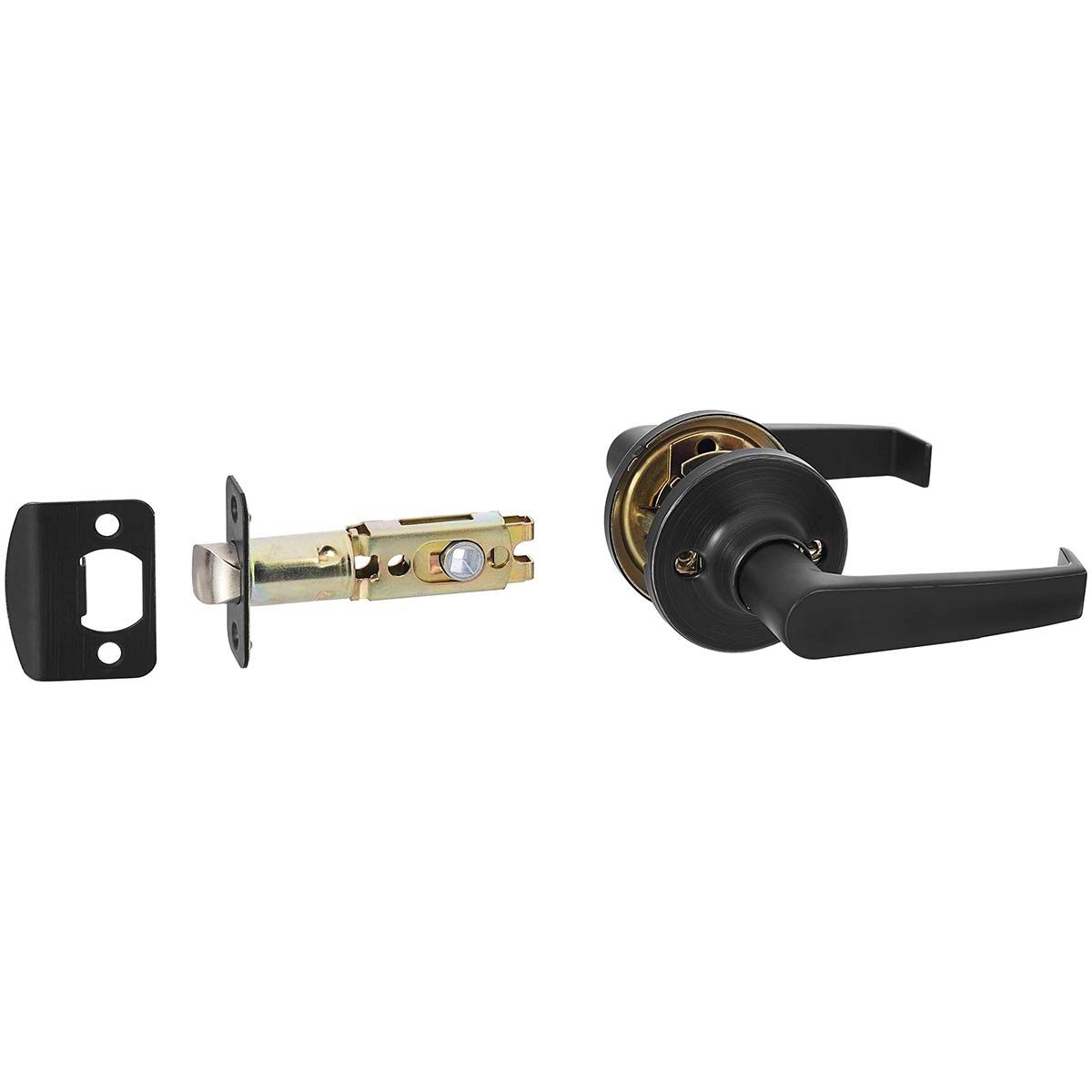 AmazonBasics Passage Lever - Hook - Matte Black