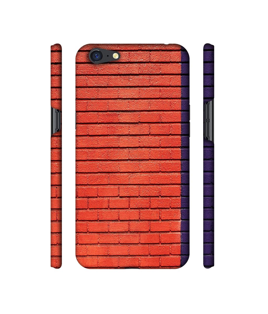 Amazon Brand - Solimo Designer Red and Purple Brick 3D Printed Hard Back Case Mobile Cover for Oppo A71
