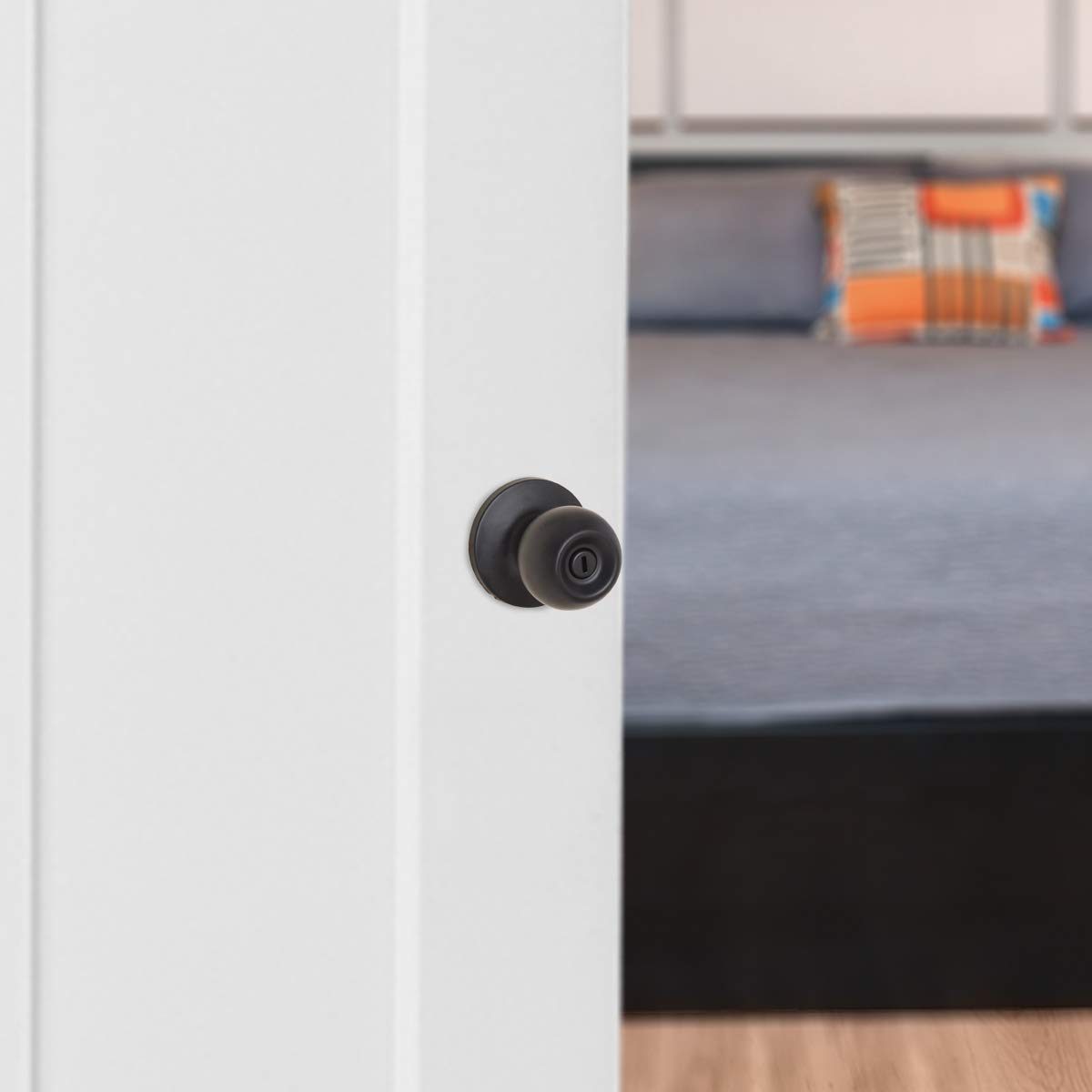 AmazonBasics Privacy Door Knob - Standard Ball - Matte Black