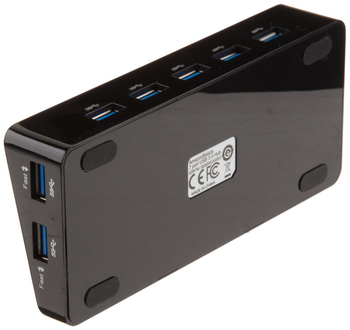 AmazonBasics 7 Port USB 3.0 Hub with 12V/3A Power Adapter